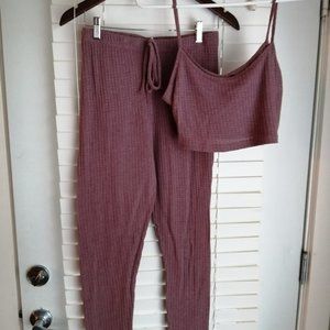 Eggplant Matching Loungewear Set